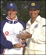 England skipper Clare Connor and India captain Anjum Chopra
