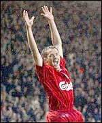 Michael Owen celebrates another goal