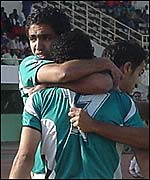 Egypt celebrate Emam's goal