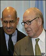 Mohamed ElBaradei and Hans Blix