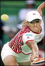 Justine Henin-Hardenne is in her first Australian Open semi-final