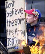 Picket line in Edinburgh