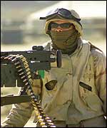 US soldier in Kuwait