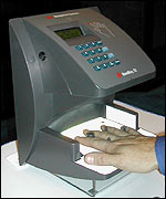 Hand geometry device