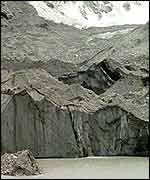 Imja glacier lake in eastern Nepal