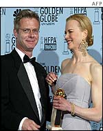 Stephen Daldry with Nicole Kidman at the Golden Globes
