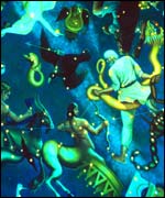 Interior painted ceiling, representing ancient cultures that used opium (copyright Mae Fa Luang Foundation)