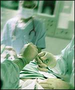 Staff in operating theatre