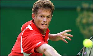 Wayne Ferreira hits a backhand