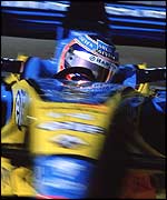 Jarno Trulli in the Renault at the 2002 Monaco Grand Prix