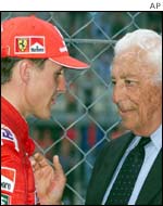 Gianni Agnelli and Michael Schumacher