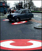 Congestion charge road markings