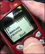 Text message on phone