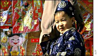 Hong Kong boy in traditional costume