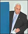 Ariel Sharon casts his vote