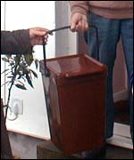 A special waste collection bin