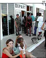 Foreign nationals at Yamoussoukro airport 
