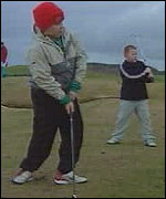Youngsters teeing off