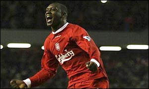 Heskey celebrates