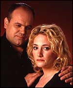 Shaun Williamson and Lucy Speed as Barry and Natalie Evans in EastEnders