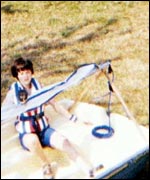 Ellen MacArthur in her first boat