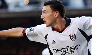 Fulham's Steed Malbranque scores