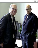 Hans Blix (l) and Mohamed ElBaradei