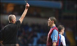 Gareth Barry is booked