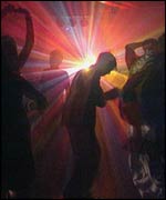 People dancing at a generic rave