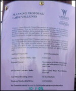 Planning application sign