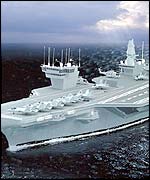 Artist's impression of new aircraft carrier