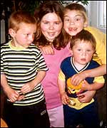 From left; Charlie, Tara, Tadhg and Sid Richards