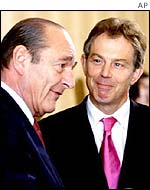 Jacques Chirac and Tony Blair