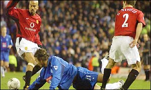 Birmingham get the lion's share of chances in the first-half as Man Utd are caught napping several times