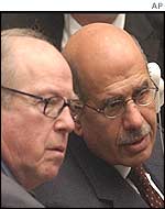 U.N. chief weapons inspector Hans Blix and international atomic energy chief Mohamed ElBaradei 