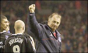 Trevor Francis salutes the crowd