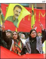 Kurdish demonstrators