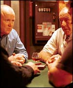 Phil and Frank play poker on EastEnders