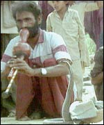 Snake charmer at work