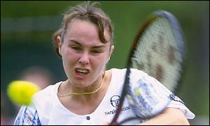 Hingis makes her debut on the circuit aged just 16-years old