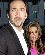 Cage and Lisa-Marie Presley 