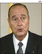 French President Jacques Chirac