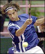 James Blake in action in Zagreb