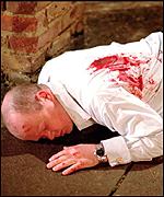 Phil Mitchell being shot, in April 2001