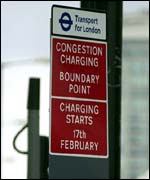 Congestion charge sign