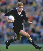 John Kirwan on the run for the All Blacks in the 1987 World Cup