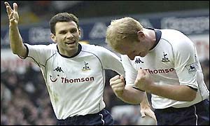 Gus Poyet and Gary Doherty both score for Spurs
