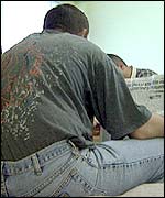 Asylum seekers in hostel