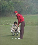 Woman golfer
