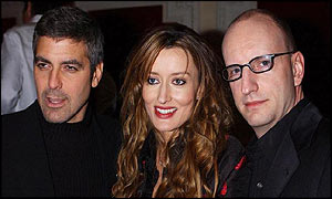 George Clooney, Natasha McElhone and Steven Soderbergh
